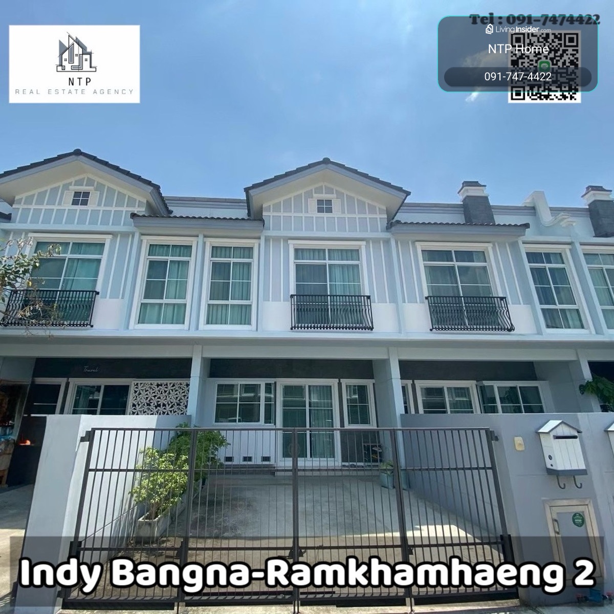 For rent: ทาวน์โฮม 2 ชั้น #Indy Bangna Ram2 หลังบ้านกว้างมาพร้อมกับมุมนั่งเล่นชมธรรมชาติ และห้องครัวกระจกสุดโมเดิร์น ทำเลดีที่สุด ตรงข้าม Mega Bangna 🐶🐱pet friendly – รูปที่ 3