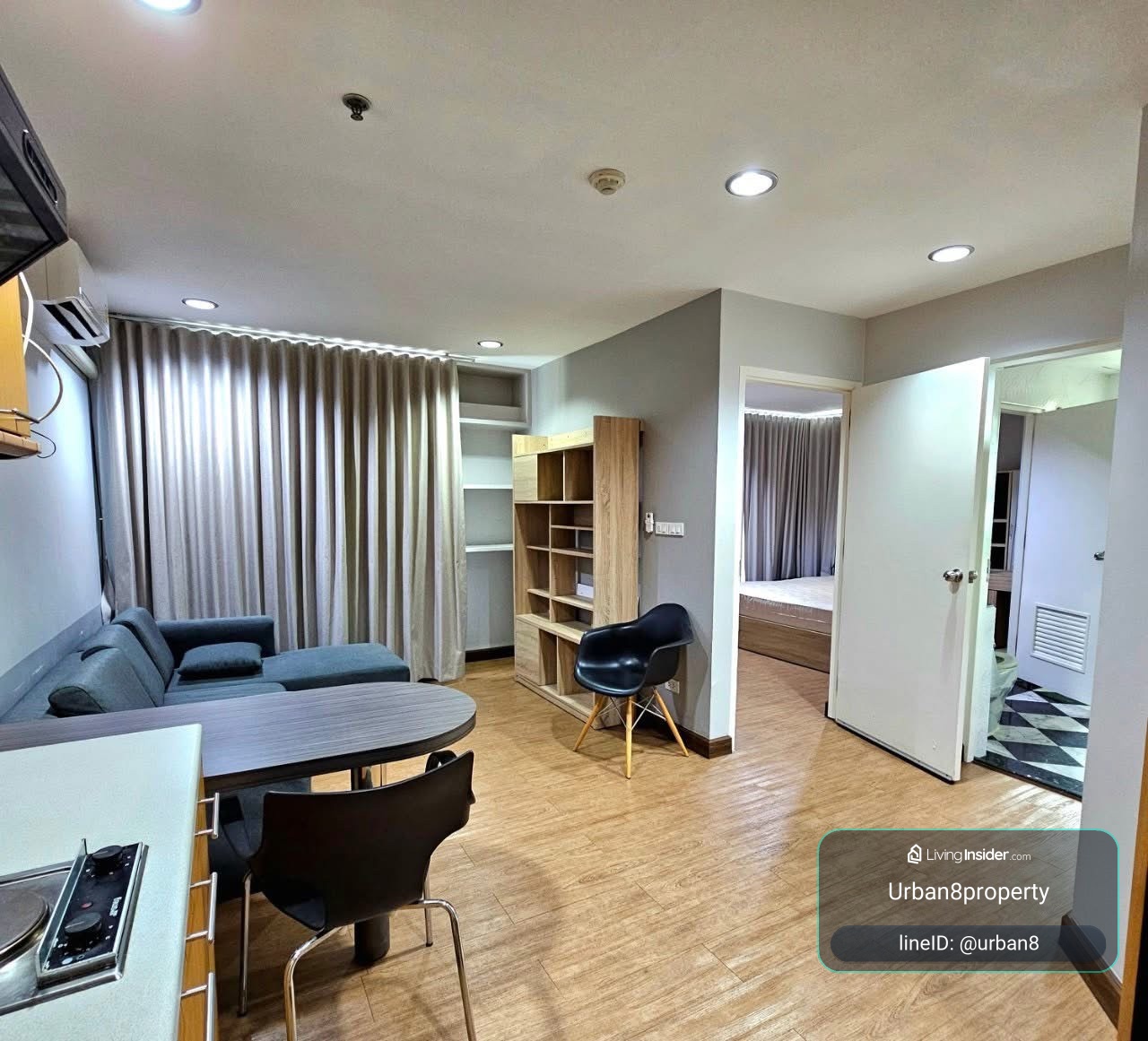★ Baan Pathumwan ★ 46 sq m., 12th floor (2 bedroom, 1 bathroom), ★ near BTS Phaya Thai ★ near Siam Paragon, Siam Square, MBK ★ Many amenities ★ Complete electrical appliances – รูปที่ 2