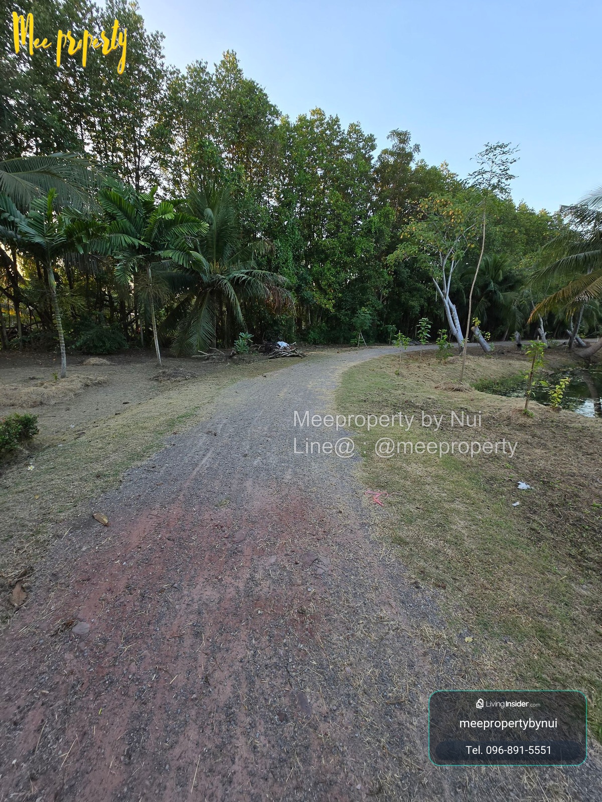 Land for sale along the Amphawa River, size 6 rai 2 ngan 82 sq m, good location, quiet atmosphere. With a newly filled flat area of ​​2 rai ME-254 – รูปที่ 2