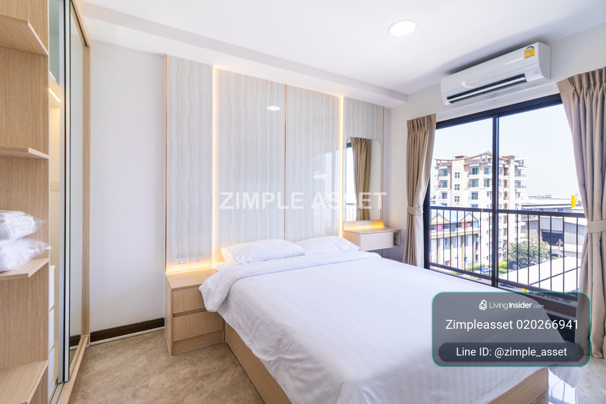 Line ID: @zimple_asset ห้องพักใหม่ย่านบางพลี พร้อมเฟอร์นิเจอร์และเครื่องใช้ไฟฟ้า มีสระว่ายน้ำ ฟิตเนส และที่จอดรถ ห้องสวย สะอาด ปลอดภัย ใกล้ห้างสรรพสินค้า แหล่งชุมชน และนิคมบางพลี – รูปที่ 3