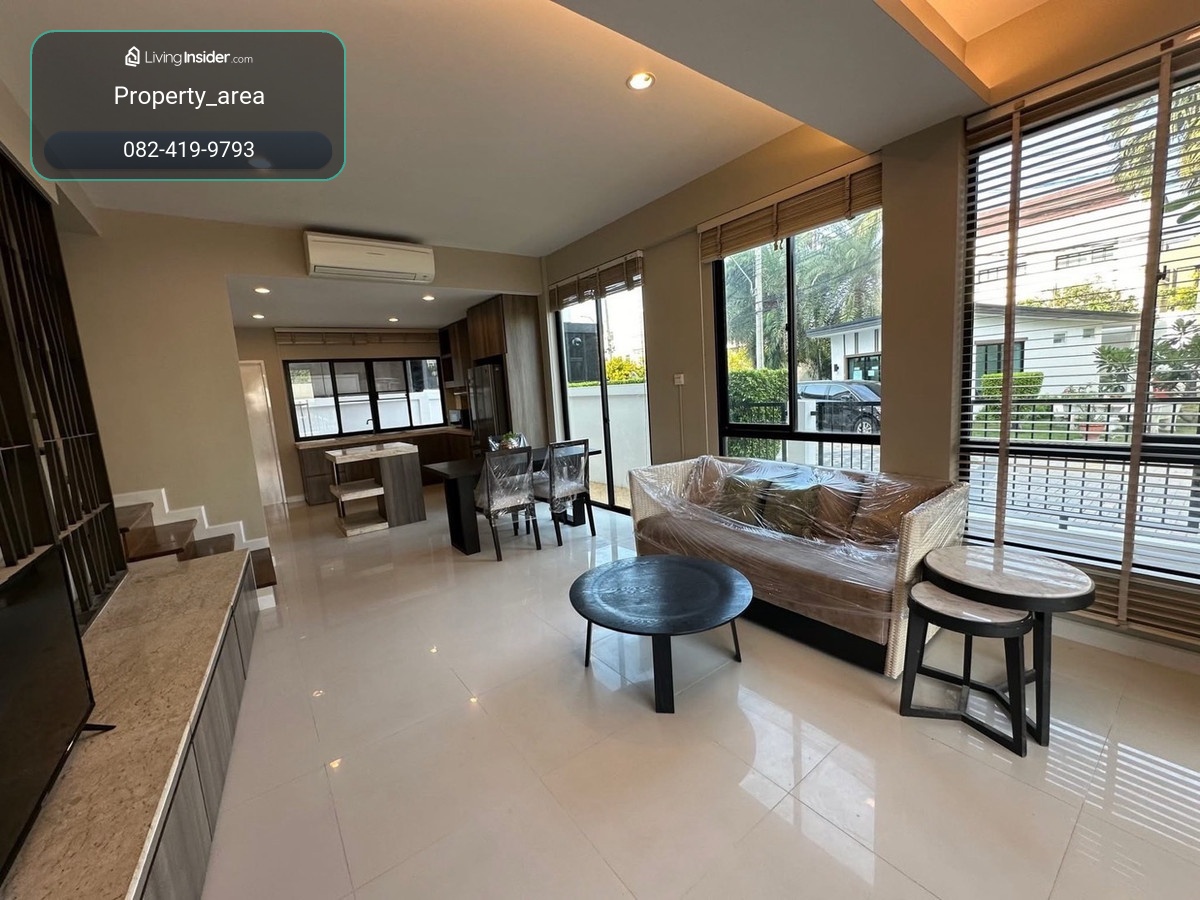 Townhouse for rent, Bless town sukhumvit 50, size 3 bedrooms, 4 bathrooms, 2 living rooms, newly decorated, in the heart of the city, Soi Sukhumvit 50, price 75,000 baht. – รูปที่ 3