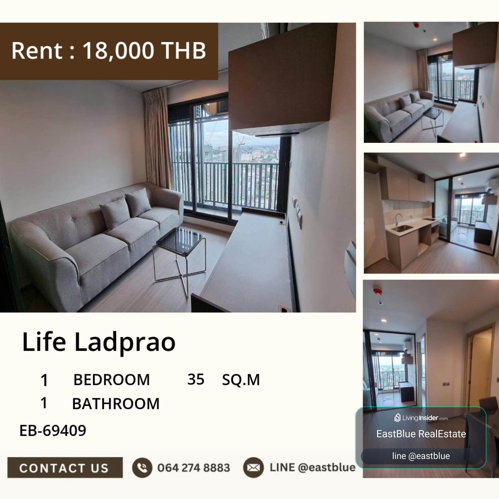 02/10/2026, ให้เช่า Life Ladprao 1 ห้องนอน ติด BTS ห้าแยกลาดพร้าว 18,000 บาท/เดือน 🌃 0642748883 – รูปที่ 4