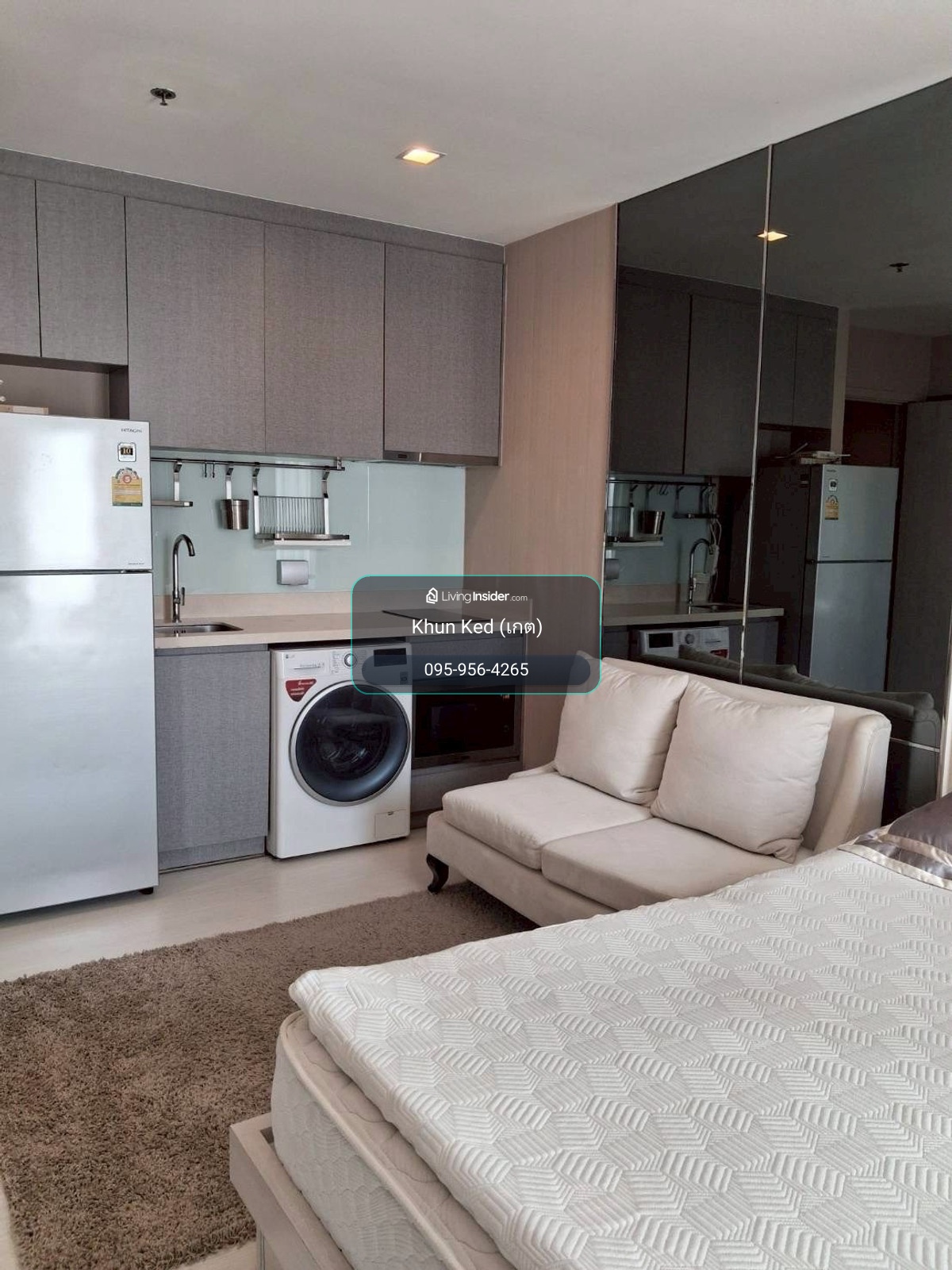 🟢 (FOR RENT) คอนโด RHYTHM สุขุมวิท 36-38 I ห้องสวยตกแต่งครบ Studio 24 ตร.ม. เฟอร์+เครื่องใช้ไฟฟ้าครบ พร้อมเข้าอยู่  ⎯ ใกล้ 🚆 BTS ทองหล่อ – รูปที่ 2