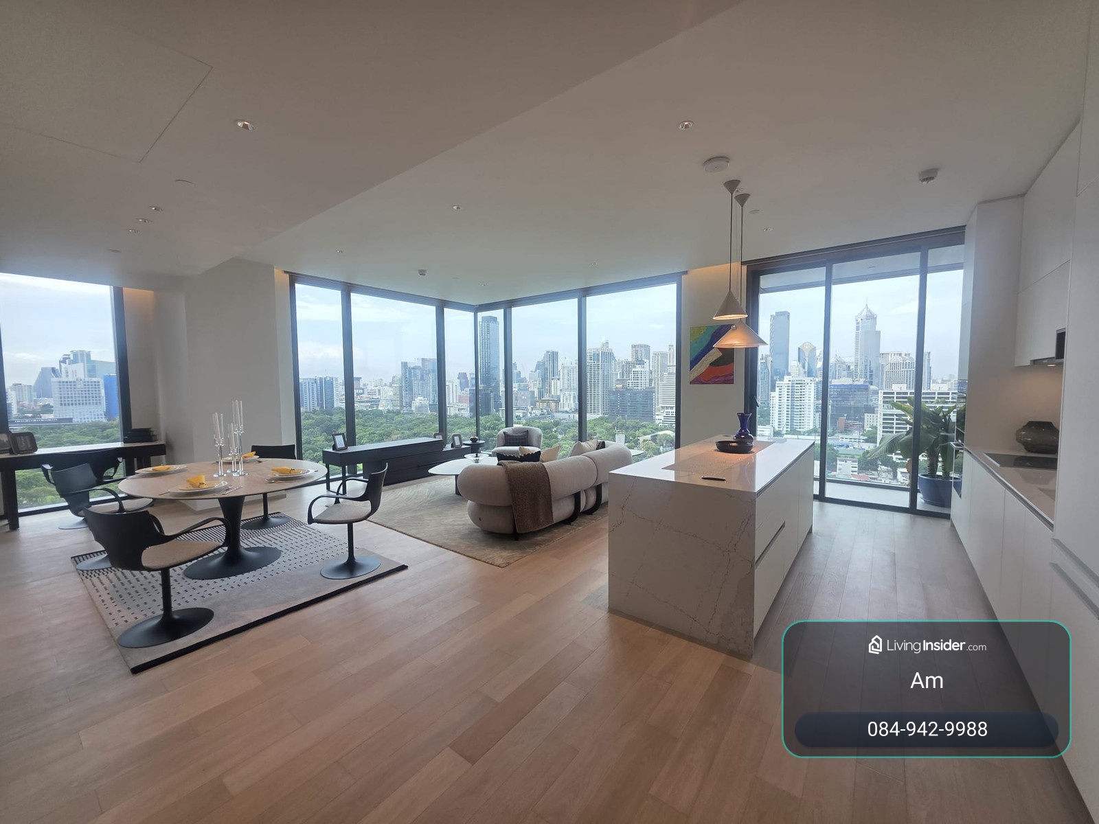 EI8HTEEN SEVEN One Bangkok: 3bed 3bath 173sqm. 2X Fl Rent: 390,000  Am: 0656199198 Corner full Lumpini view – รูปที่ 3