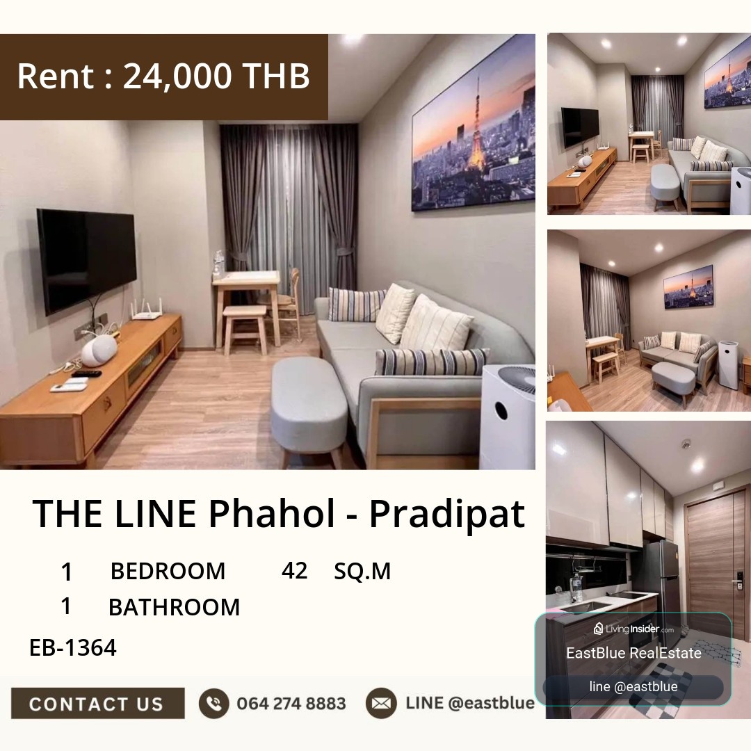 For Rent: THE LINE Phahol - Pradipat 1 Bed 42 sqm near BTS Saphan Kwai 24,000 THB/month – รูปที่ 4