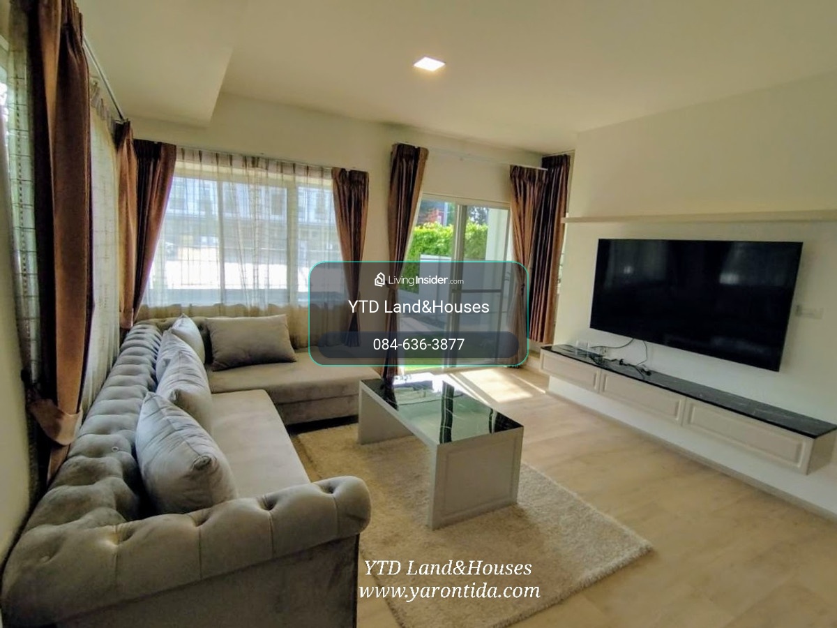 Luxury townhome for sale/rent in Indy 2 Bangna-Ramkhamhaeng 2, Corner house, front of the house facing south , located on the main road near the clubhouse. added roof and a kitchen behind the house. There is a garden ,Listing No: YT12-1183 – รูปที่ 4