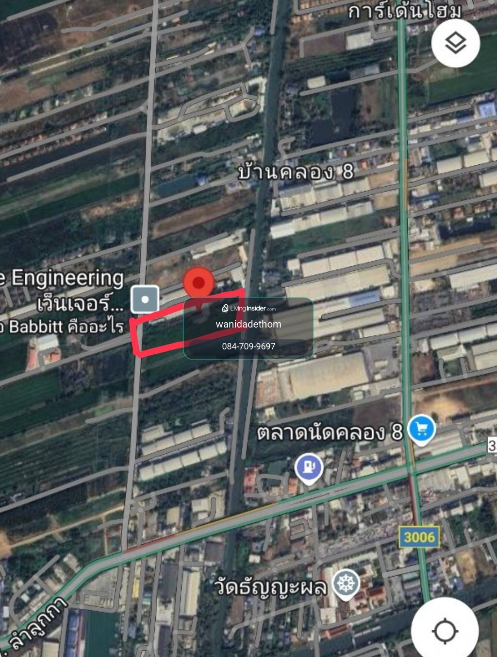 ขายที่ดิน ลำลูกกา คลอง8 ปทุมธานี เนื้อที่ 4 ไร่ ติดถนนใหญ่ เหมาะสร้างออฟฟิศ โกดัง หรือทำธุรกิจ  – รูปที่ 3