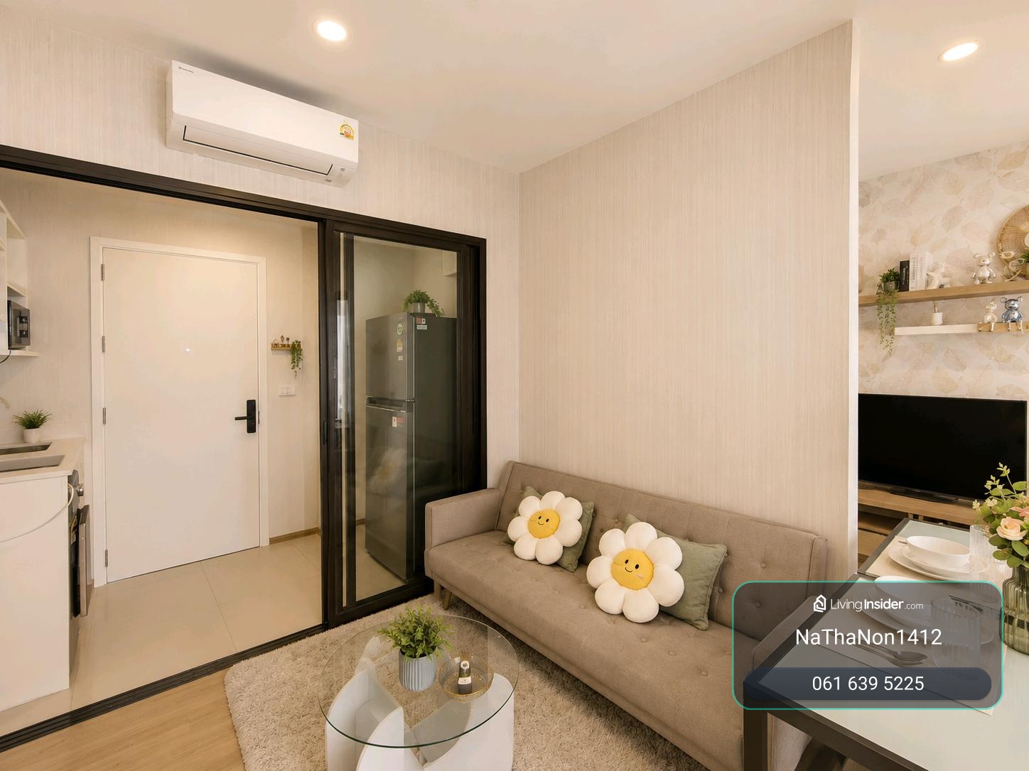 🏙️For rent, brand new room, high floor, corner, river view, not hot @Chapter one spark, fully furnished, complete electricity, message me 📱or Line : 0616395225 – รูปที่ 3