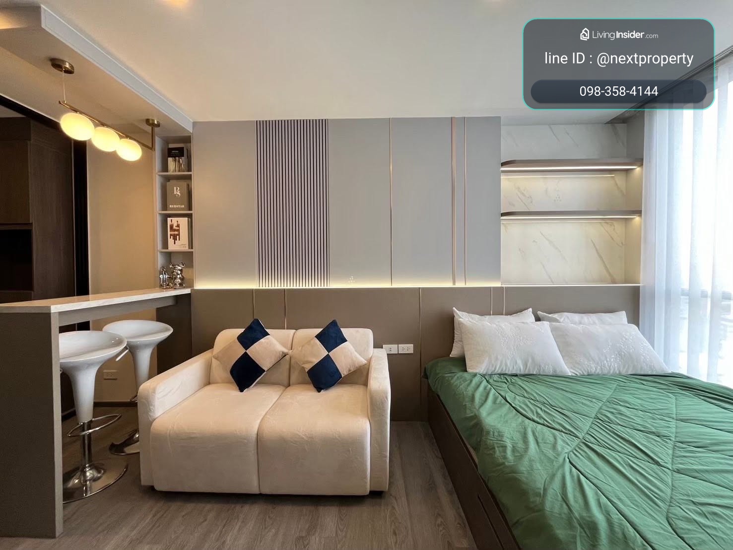 Condo for rent, The Origin Lat Phrao, Bang Kapi, beautiful room with electrical appliances, complete furniture. – รูปที่ 2