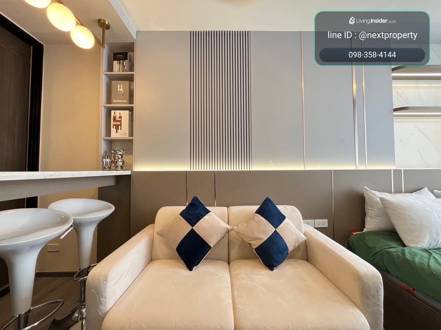 Condo for rent, The Origin Lat Phrao, Bang Kapi, beautiful room with electrical appliances, complete furniture. – รูปที่ 3