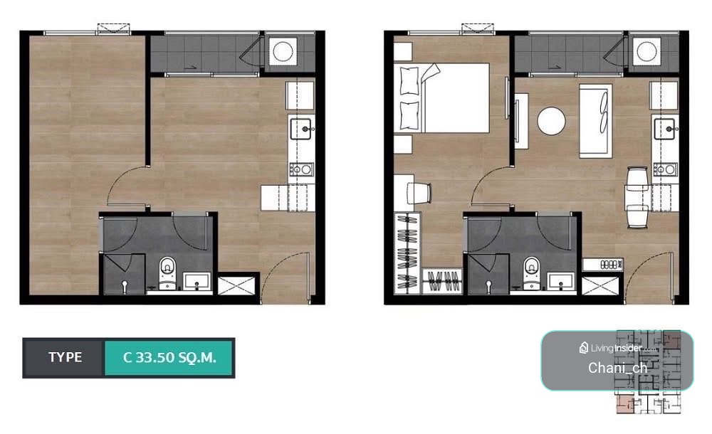 ขาย 1 ห้องนอน Unio H Tiwanon  – รูปที่ 2