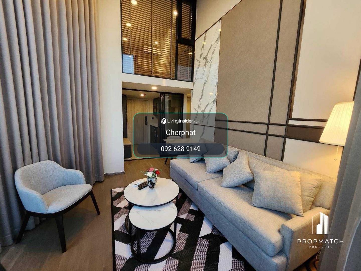 ⚡️FlashDeal⚡️Park Origin Chula-Samyan (2bed1bath) 48sqm. 55,000.-✅Fully furnished, Ready to move in /Tel 092-6289149 – รูปที่ 2