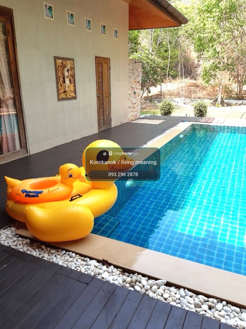 ให้เช่าบ้านทรงไทย + สระว่ายน้ำ  (วังโพ จ. กาญจนบุรี)  Thai Pool Villa in Kanchanaburi - For Rent – รูปที่ 4