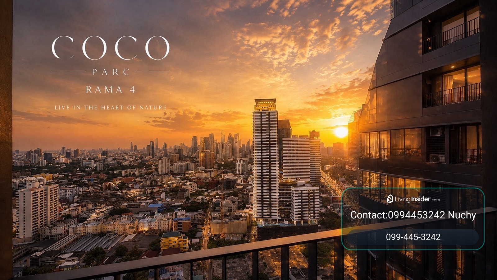 🌇 COCO PARC RAMA 4
คอนโดหรูติด MRT คลองเตย 0 เมตร

✨ ห้อง Plan Room พร้อมอยู่
✨ วิวสวนเบญจกิติ
✨ วิวเมืองและพระอาทิตย์ตกสุดโรแมนติก
✨ เดินทางสะดวก เชื่อมต่อสุขุมวิท สีลม สาทร

💰 ราคาเริ่มต้น 8.59 ล้านบาท*
🛏️ 1 ห้องนอน 1 ห้องน้ำ ขนาด 39.05 ตารางเมตร  – รูปที่ 3