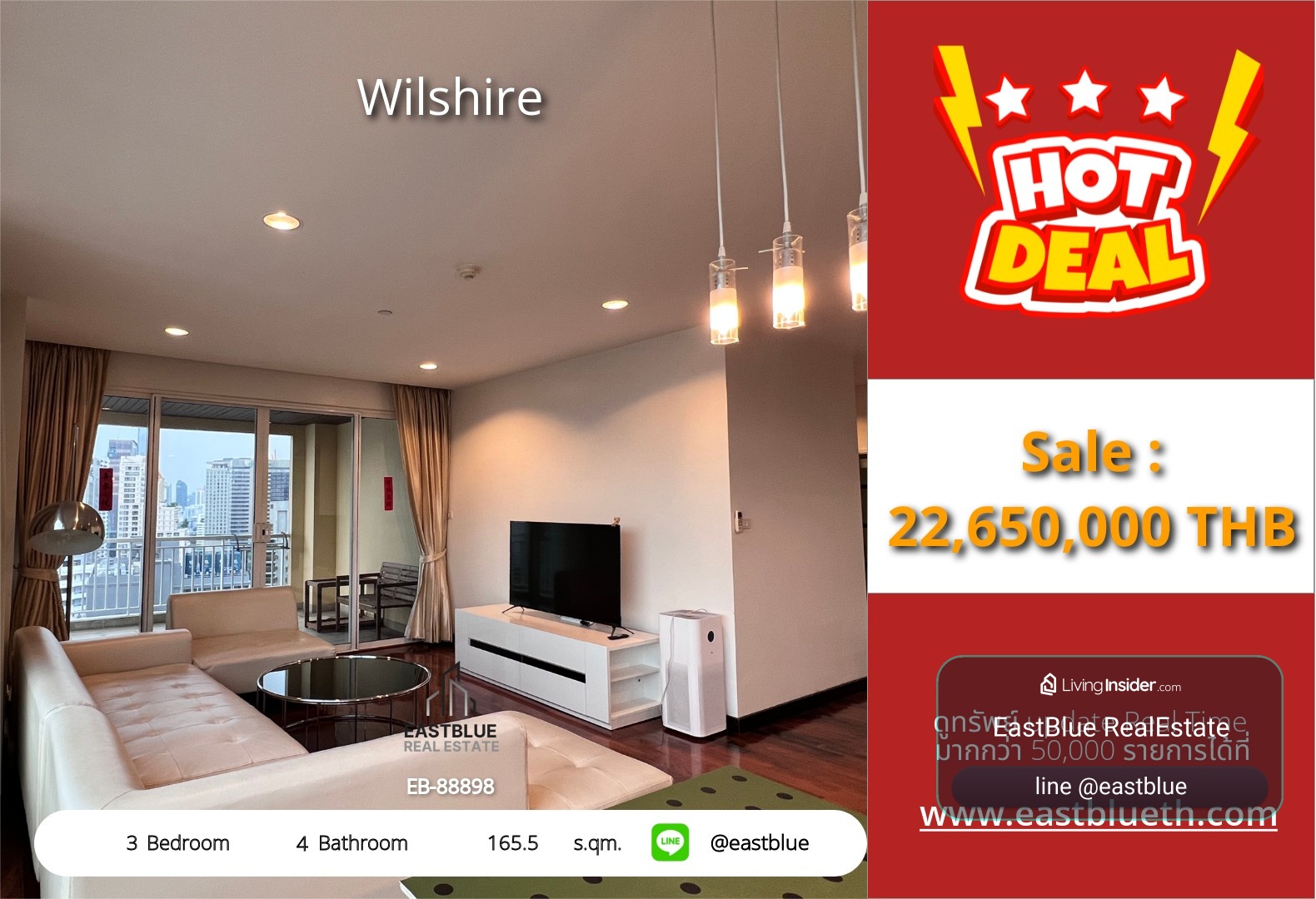 For Sale: Wilshire 3 Bed 165.5 sqm near MRT Sukhumvit 22.65M THB – รูปที่ 3