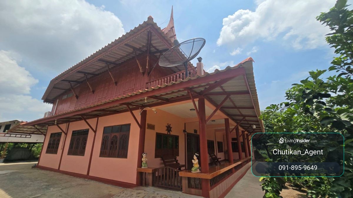 Thai style detached house, 2 floors, half building, half timber. – รูปที่ 2