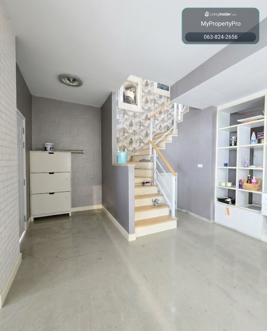 Cheapest sale in the project, only 2.89 million baht, Townhome The Connect Ramintra 65, Soi Ramintra 65, Intersection 2, area 29.8 square wah, width 5.7 meters, usable area approximately 119 square meters. – รูปที่ 3