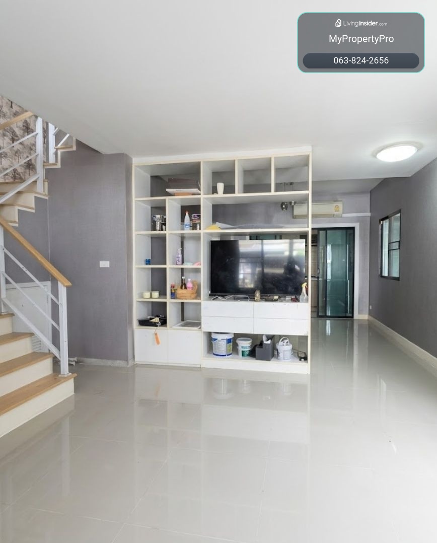 Cheapest sale in the project, only 2.89 million baht, Townhome The Connect Ramintra 65, Soi Ramintra 65, Intersection 2, area 29.8 square wah, width 5.7 meters, usable area approximately 119 square meters. – รูปที่ 2