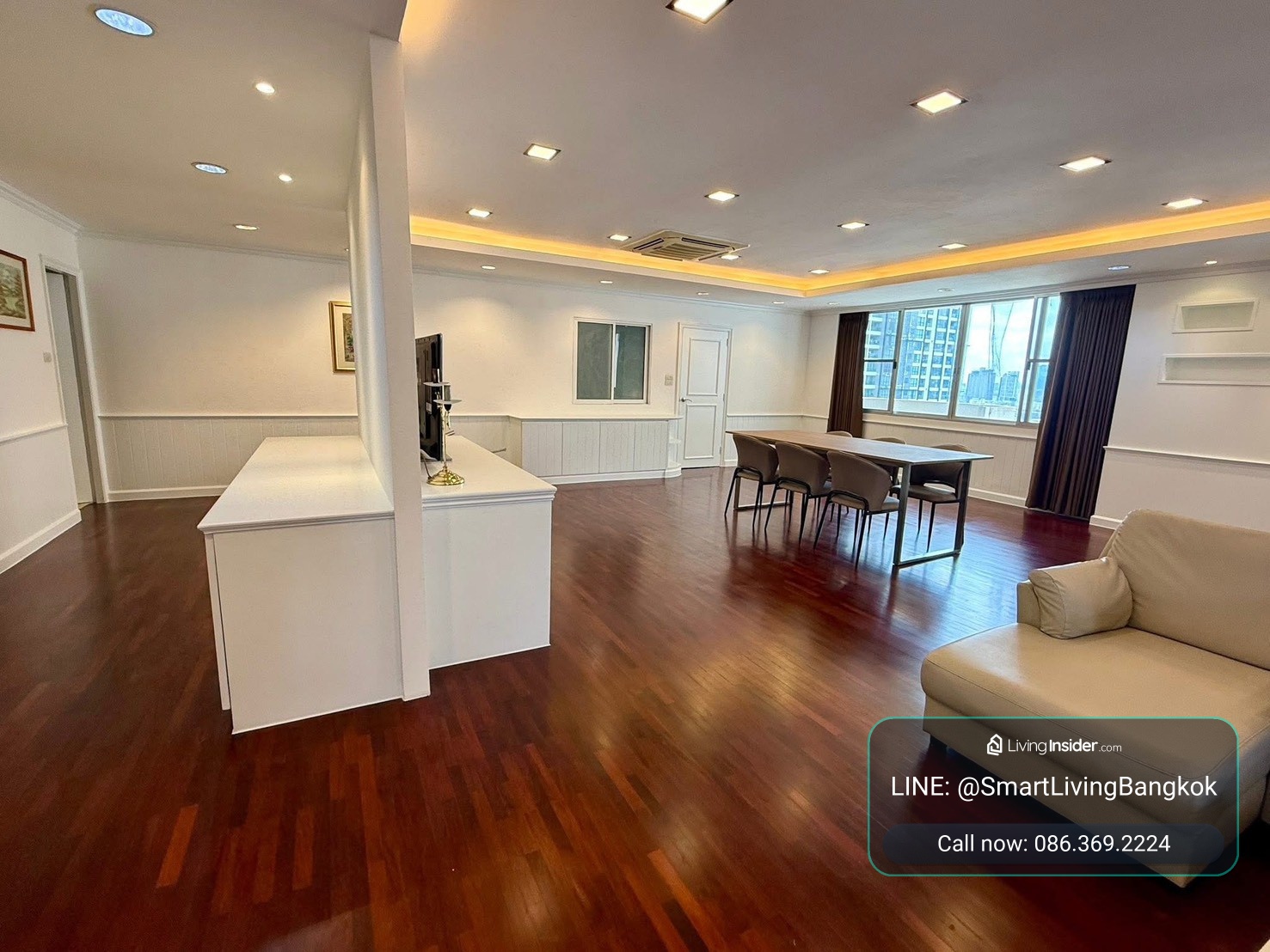 ให้เช่าคอนโดไซส์ครอบครัว D.S. Tower 1 รีโนเวทใหม่ 236 ตร.ม. 3 ห้องนอน ชั้น 20 ใกล้ BTS พร้อมพงษ์ – รูปที่ 3