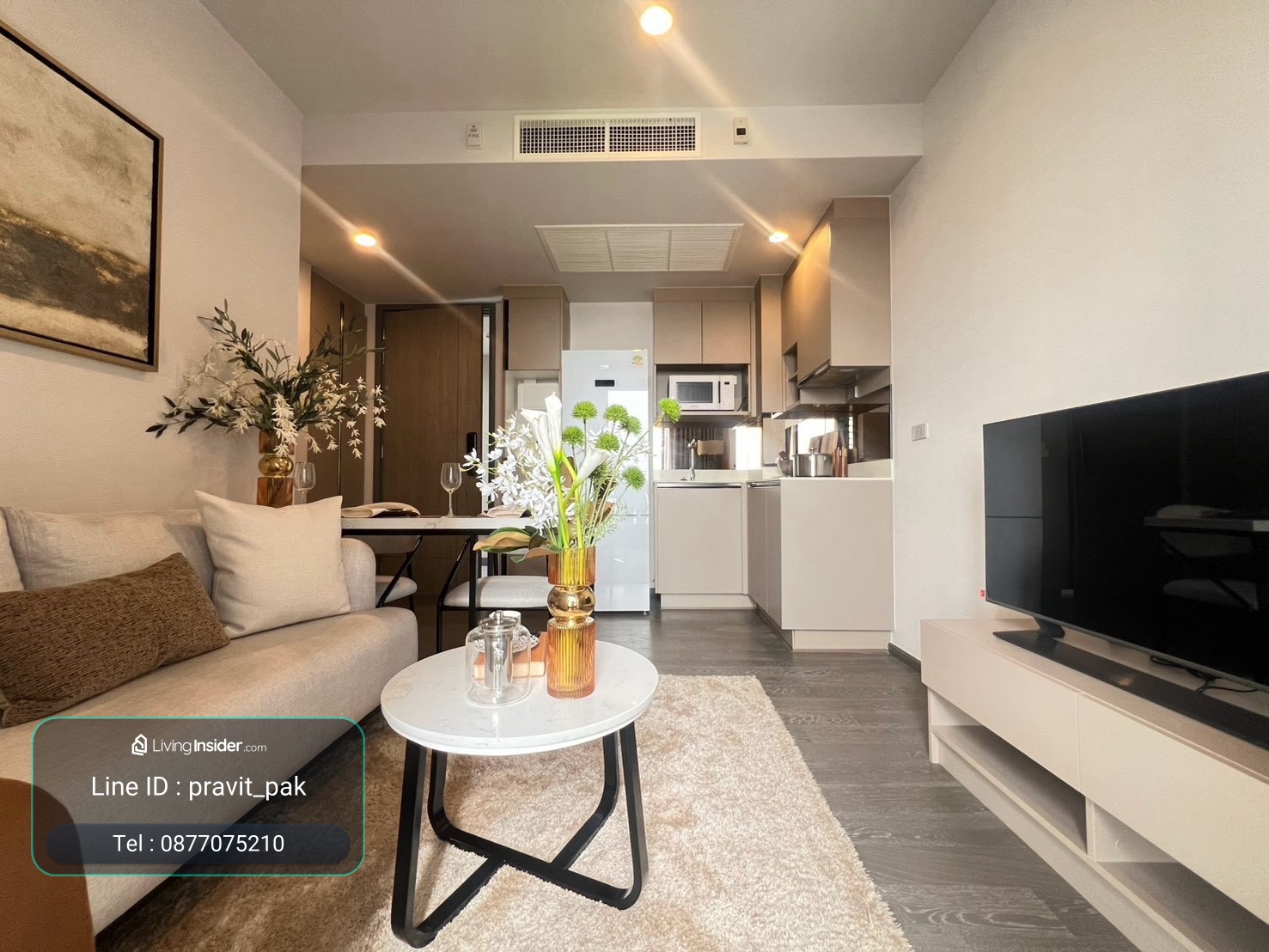For rent, Coco Parc, next to MRT Khlong Toei, 0 meters, 1 bedroom, 1 bathroom, free cleaning of the room 2 times a month, well decorated as shown in the picture 0877075210 Boy – รูปที่ 2