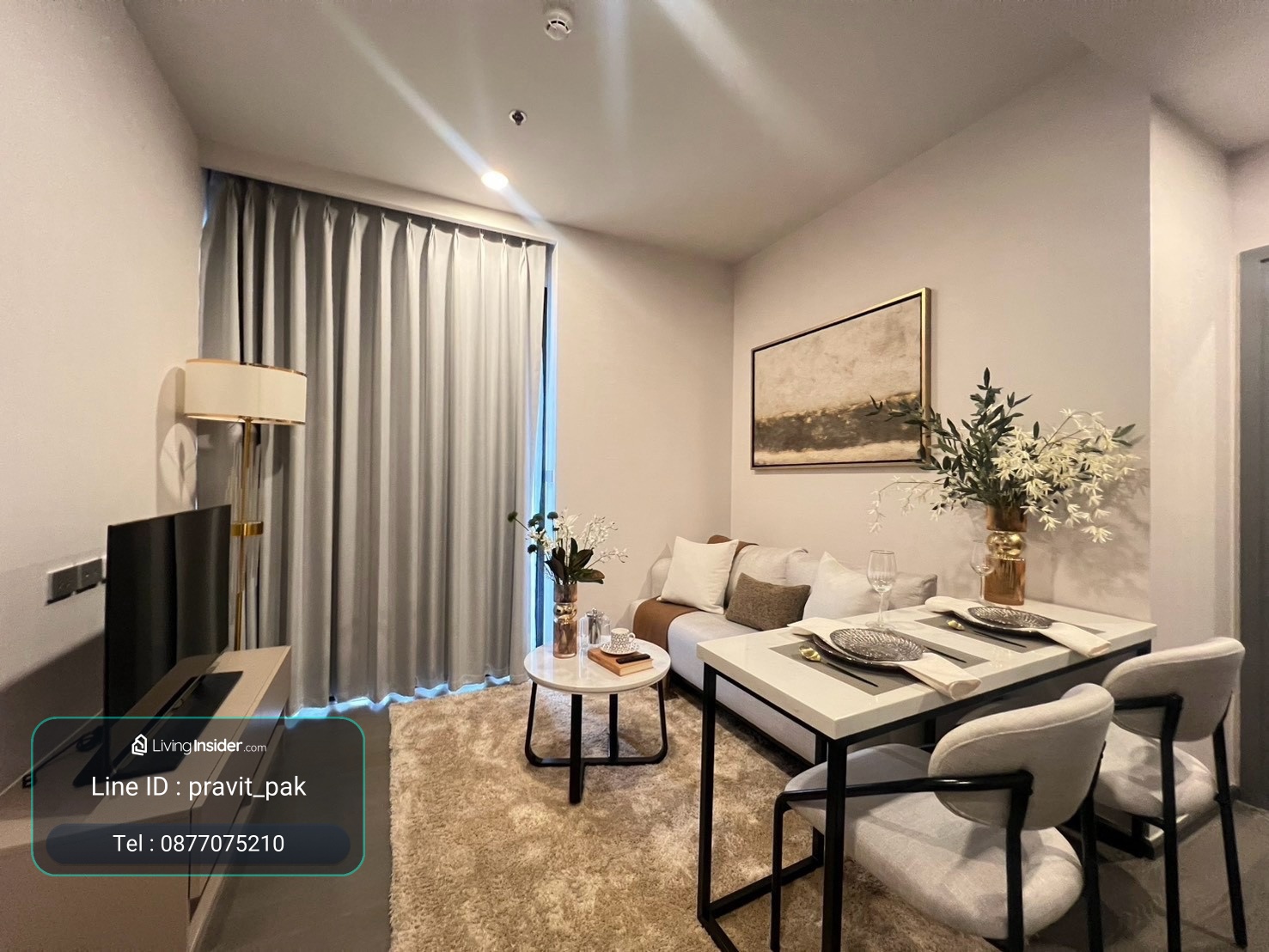 For rent, Coco Parc, next to MRT Khlong Toei, 0 meters, 1 bedroom, 1 bathroom, free cleaning of the room 2 times a month, well decorated as shown in the picture 0877075210 Boy – รูปที่ 4