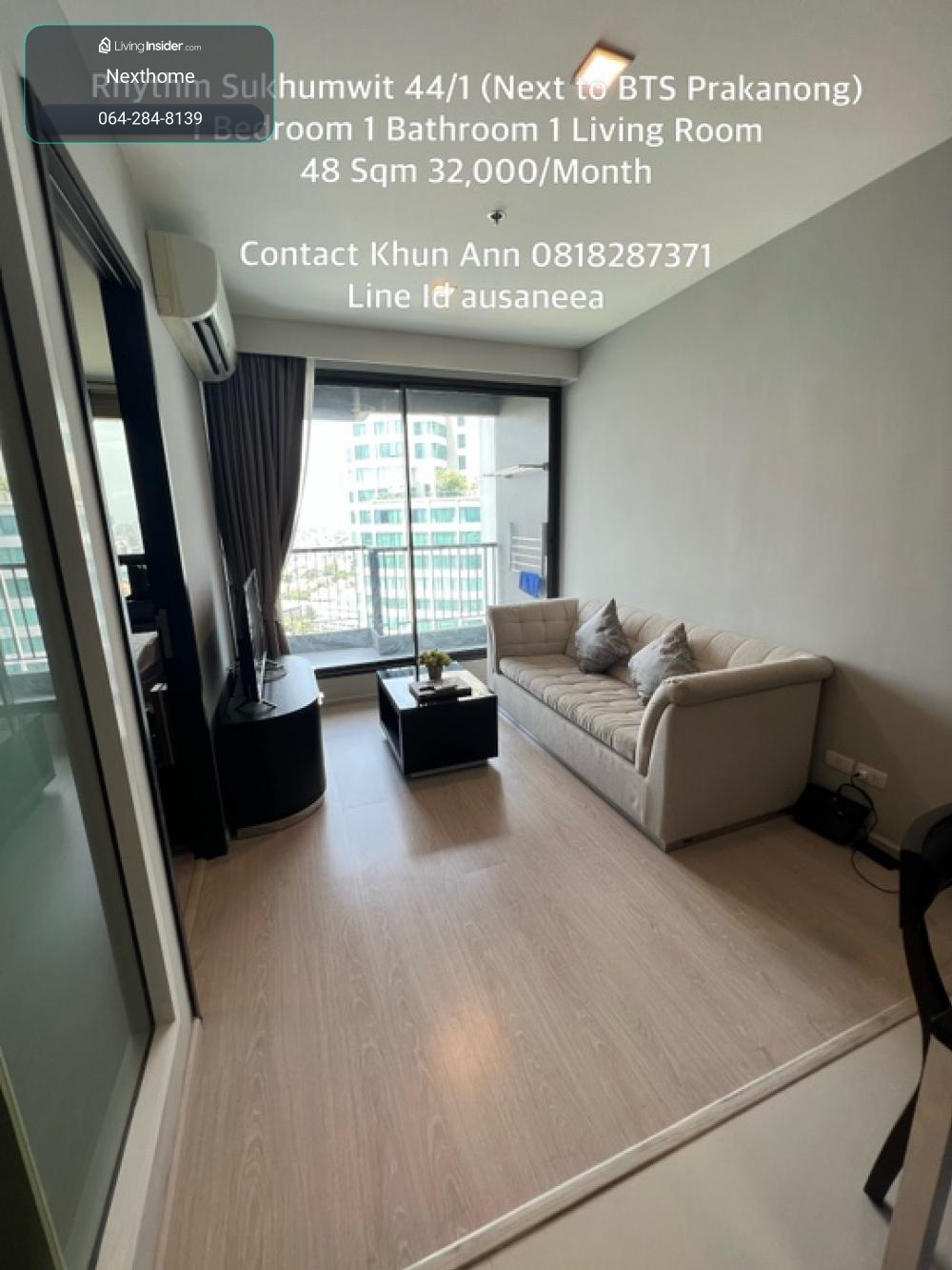 🔥ให้เช่าด่วน🔥 Rhythm Sukhumvit 44/1 🚆 ติด BTS พระโขนง ทำเล Prime Location ใกล้เอกมัยและทองหล่อ 🏙 ห้องกว้าง 48 ตร.ม. พร้อมเฟอร์นิเจอร์ครบ เข้าอยู่ได้ทันที – รูปที่ 3