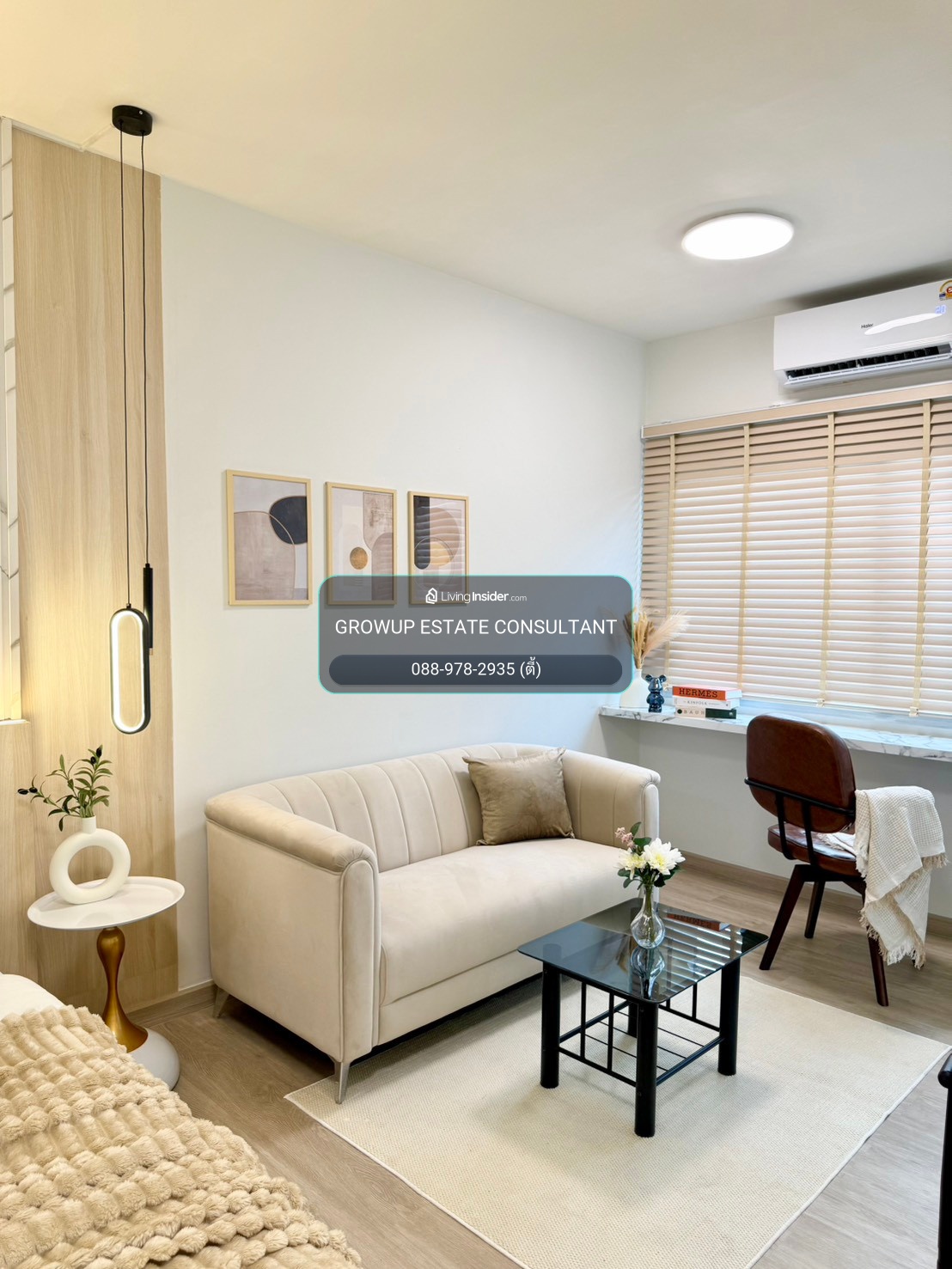 K-6935 🔥🔥 For sale!! Beautiful room, newly decorated, high floor, near BTS Sri Nut, Condo A space, Sukhumvit 77, ready to move in. – รูปที่ 3
