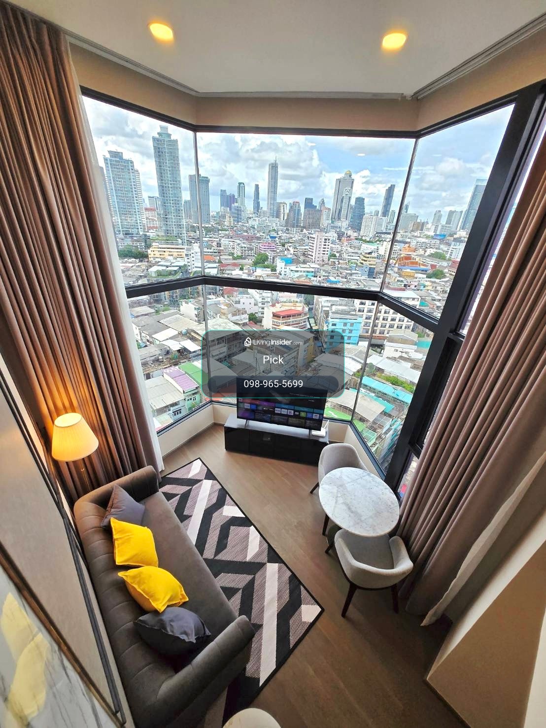 ให้เช่า Duplex ห้องมุม วิวโค้งเมือง 180 องศา Park Origin Chula-Samyan 48 ตร.ม. ชั้นสูง ห้องแต่งครบสวยมาก ใกล้ MRT – รูปที่ 3