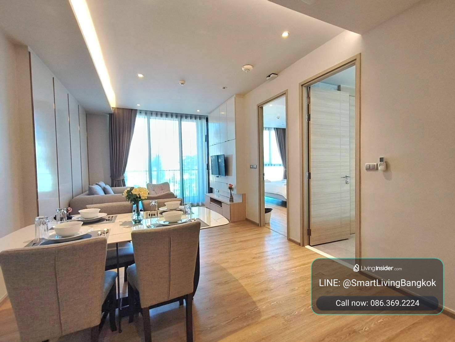 Condo for rent, 1 bedroom, extra large size, Bearing Residence, 64 sq m., wide and airy space. Bangna-Bearing location – รูปที่ 2