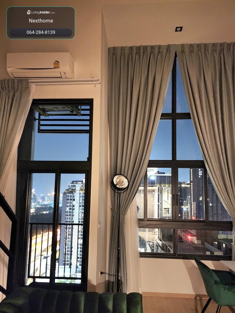 🔥For Rent Now🔥 IDEO Rama 9–Asoke, Loft unit with 4.22 meter high ceiling, 30th floor, real wood furniture, near MRT Rama 9. – รูปที่ 3