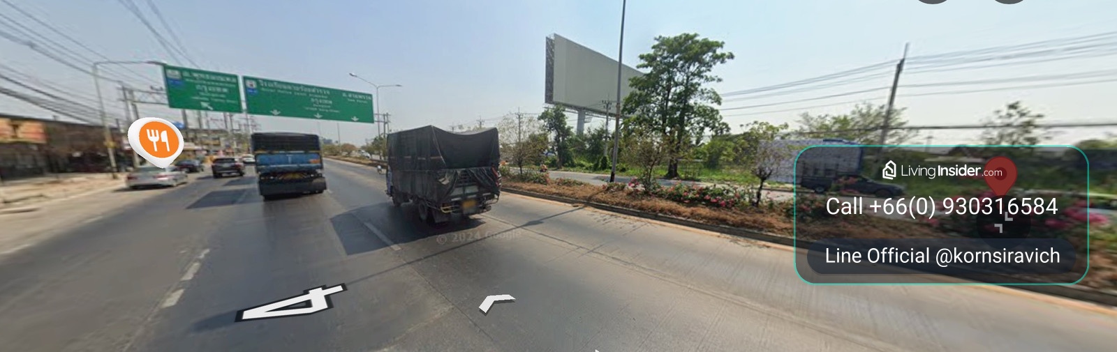 Land for rent, long term 30 years, only 10 minutes from Central Nakhon Pathom, next to the main road, Phetkasem, width 90 meters. – รูปที่ 3