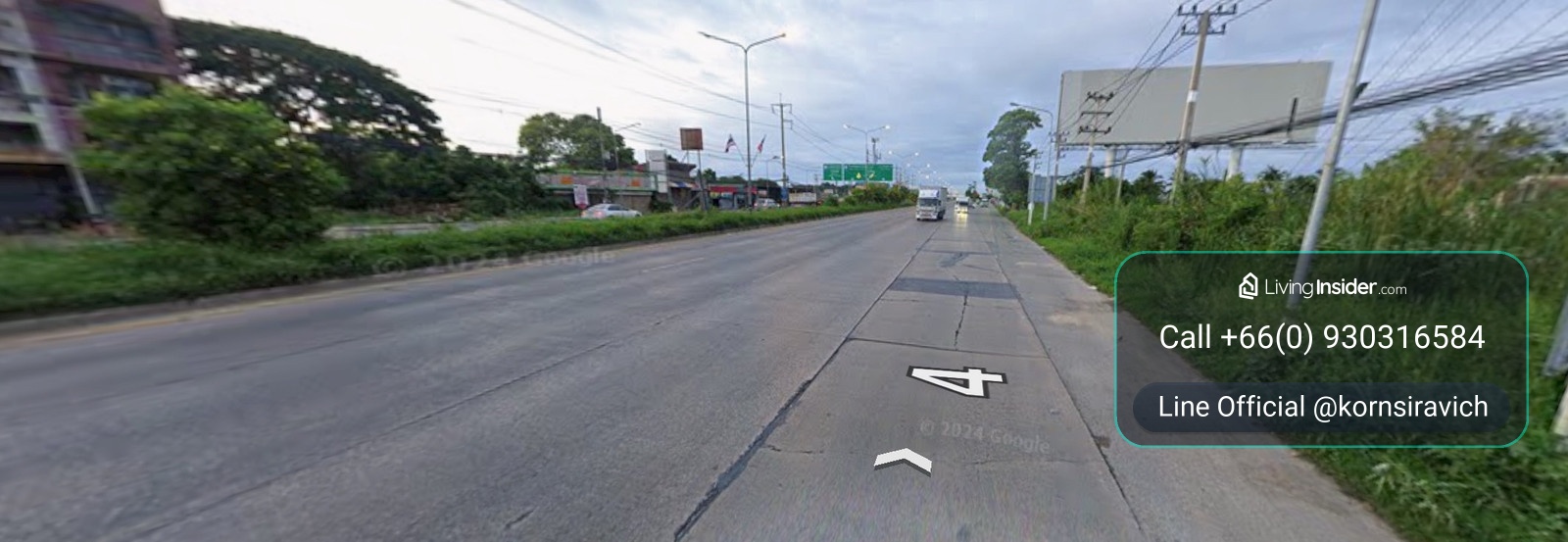 Land for rent, long term 30 years, only 10 minutes from Central Nakhon Pathom, next to the main road, Phetkasem, width 90 meters. – รูปที่ 4