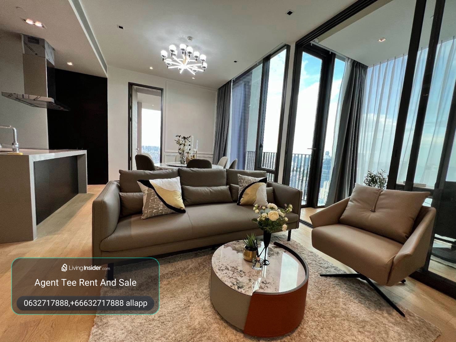 28 Childlom /Rent 3bed /185k Hight Floor / 0632717888 linephone whatapp wechat facebook – รูปที่ 2