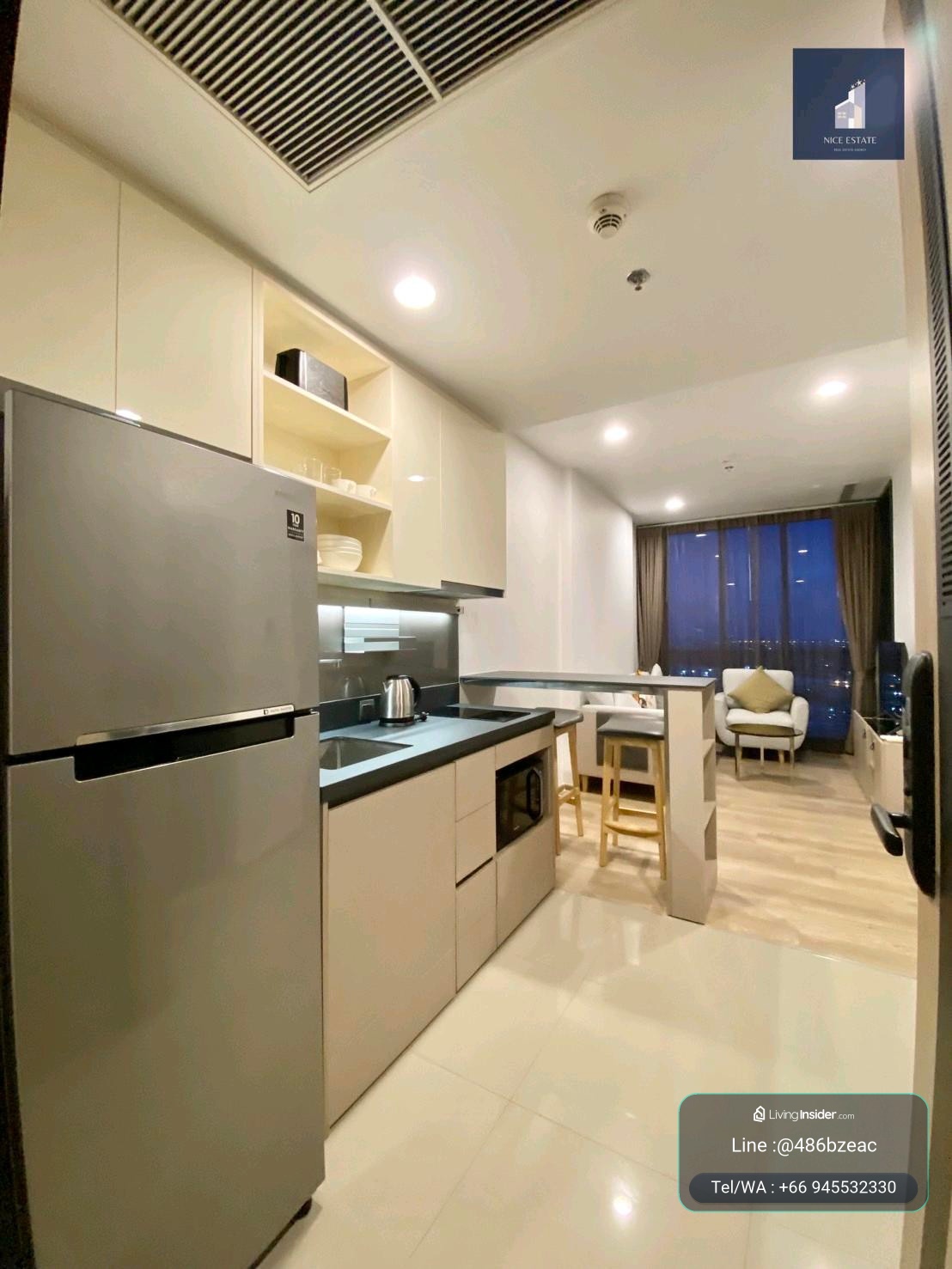 Oka Haus สุขุมวิท 36 1ห้องนอน 1ห้องน้ำ มองเห็นวิวแม่น้ำ – รูปที่ 3
