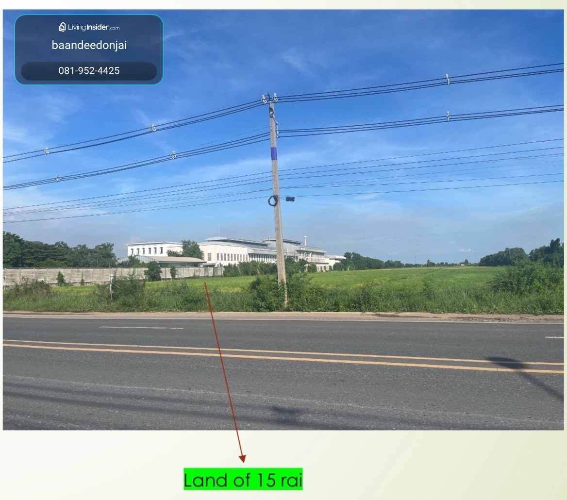 ขายที่ดินถนนตลาดปองพล ฉะเชิงเทรา (15 ไร่) AEC ผังม่วง ติดถนนหลวง 6 เลน  – รูปที่ 2
