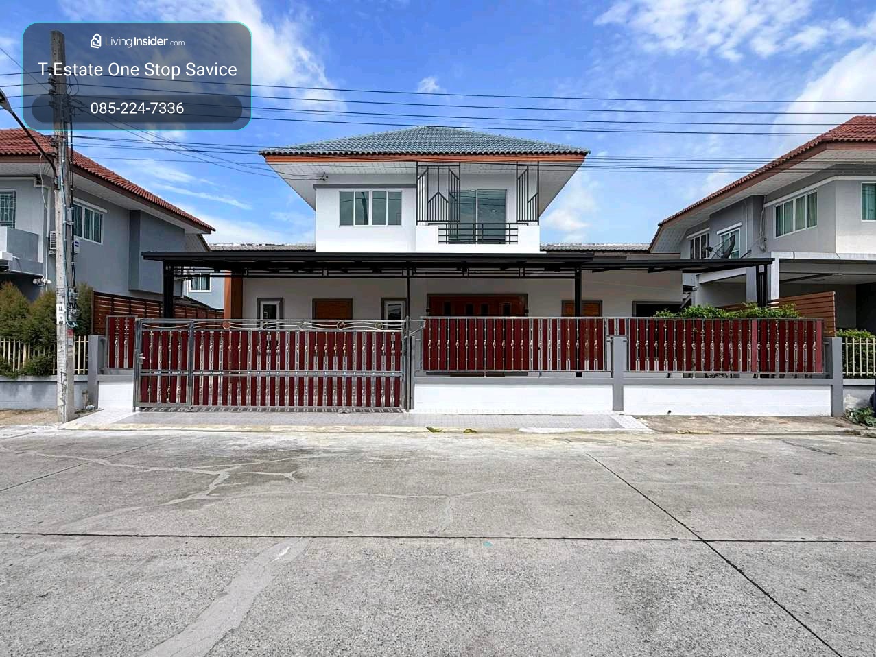 บ้านเดี่ยว หมู่บ้านเพ็ญศิริ 4  เลียบวารี 25/1 คู้ขวา สุวินทวงศ์ เชื่อมสัมพันธ์ ฉลองกรุง โลตัส บิ๊กซี ตลาดนัด รร.มัธยมหนองจอก ม.เทคโนโลยีมหานคร สนง.เขตหนองจอก สนามกีฬาบางกอกอารีน่า  – รูปที่ 2
