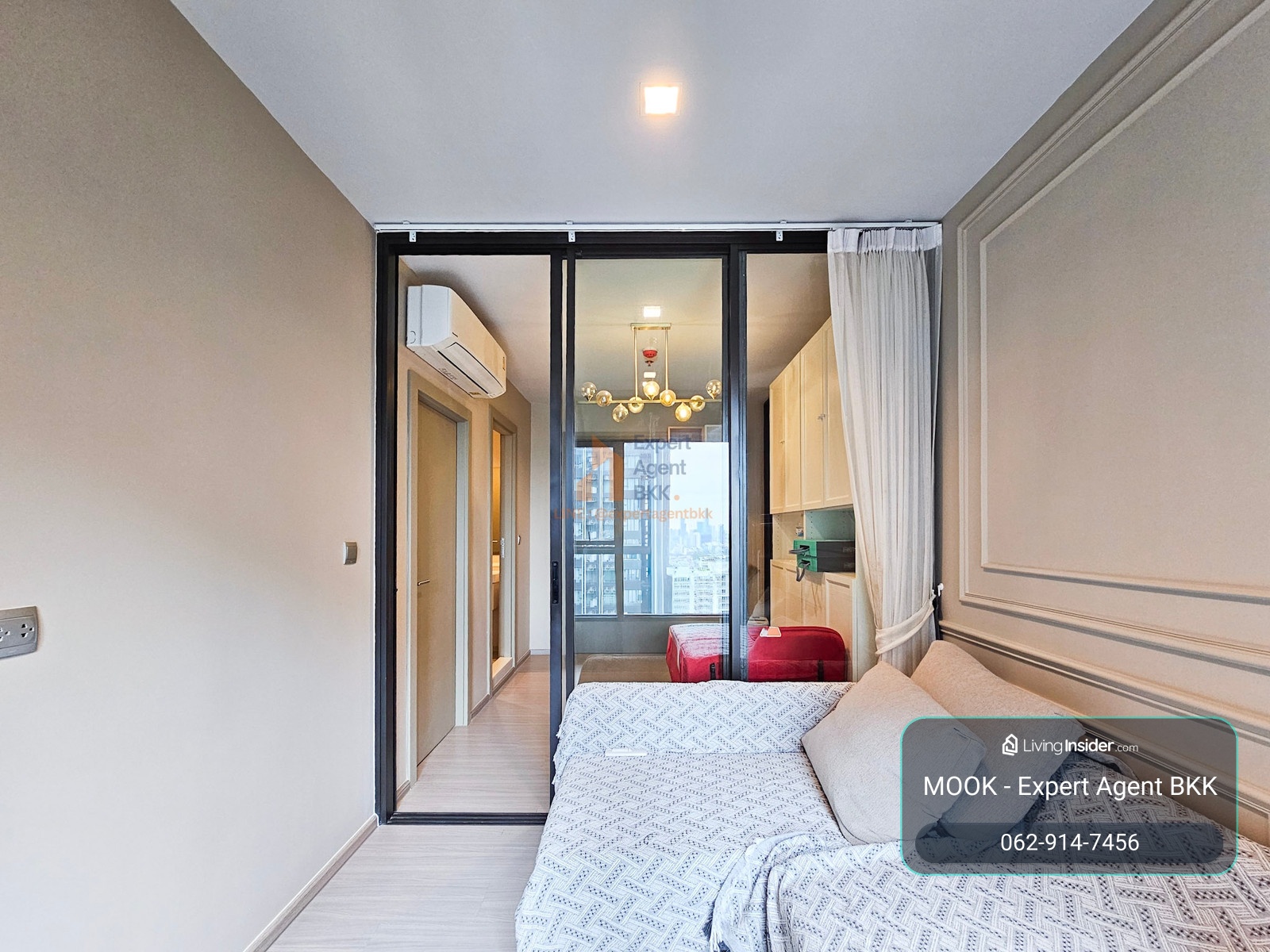 Best price 🔥 35 sq m. There is a partitioned room that can make 2 bedrooms. For sale/SALE: Life Asoke Rama 9 (Life Asoke Rama 9) - 1 bedroom LC217 – รูปที่ 3