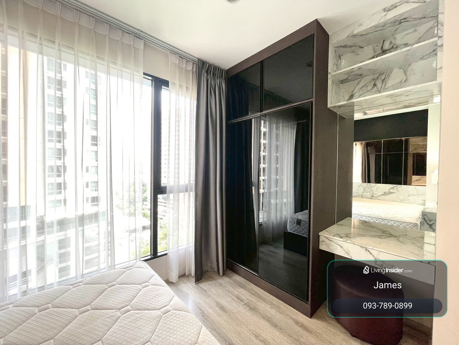 ห้องสวยพร้อมอยู่ ทำเลดีใกล้ MRT เพชรบุรี  / Ideo Mobi Asoke Studio Bed 26 sq.m. โทร 0937890899 – รูปที่ 4