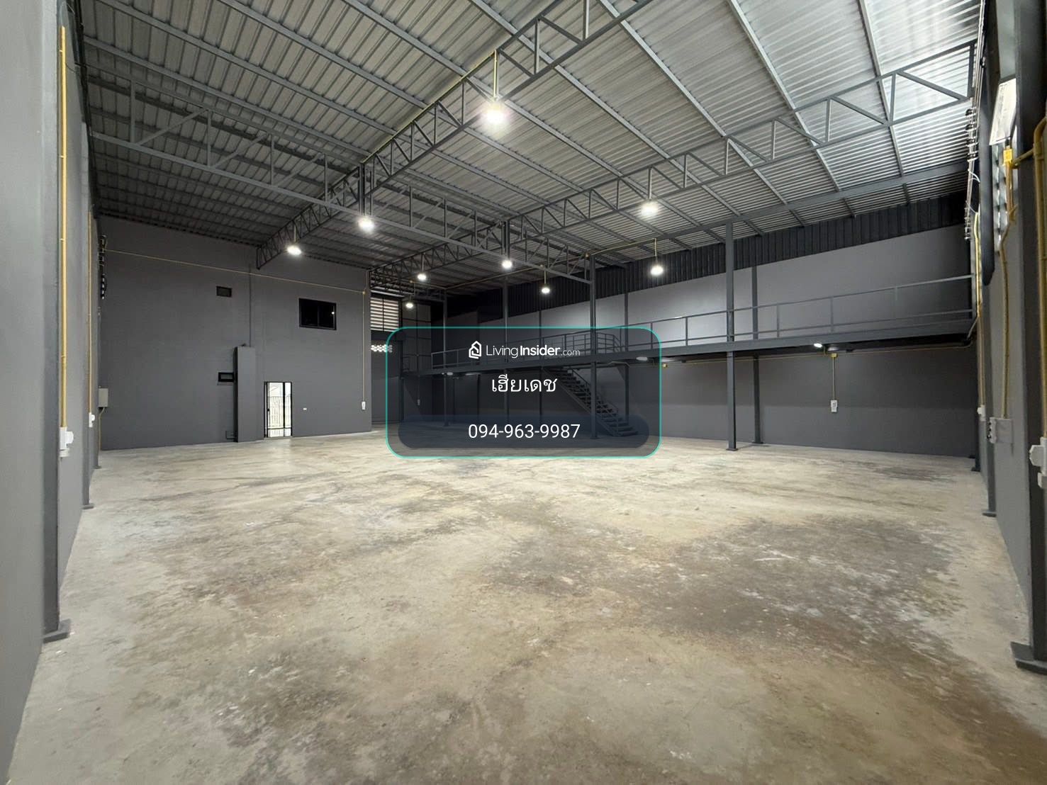 Warehouse for rent, newly built, Lam Luk Ka Khlong 7, not deep in and out of the alley, 3 phase electricity, container trucks can enter and exit. Usable area 643 sq m. – รูปที่ 4
