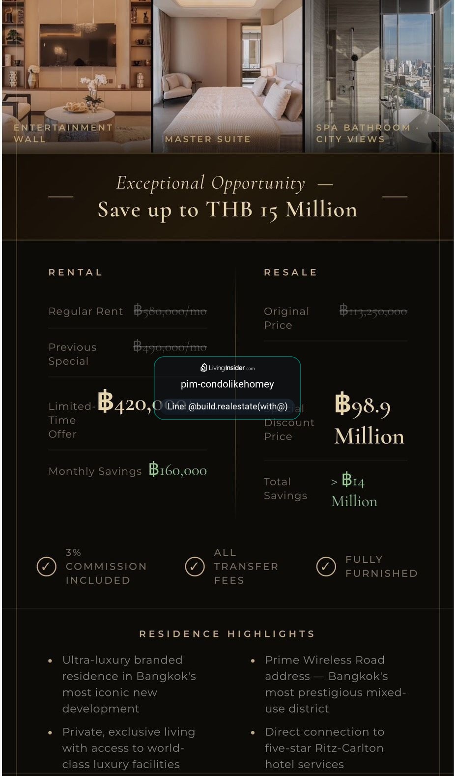 ✨ Special Rental Offer | ONE89 Wireless Collection at One Bangkok  for Rent  | High-Floor  – รูปที่ 2