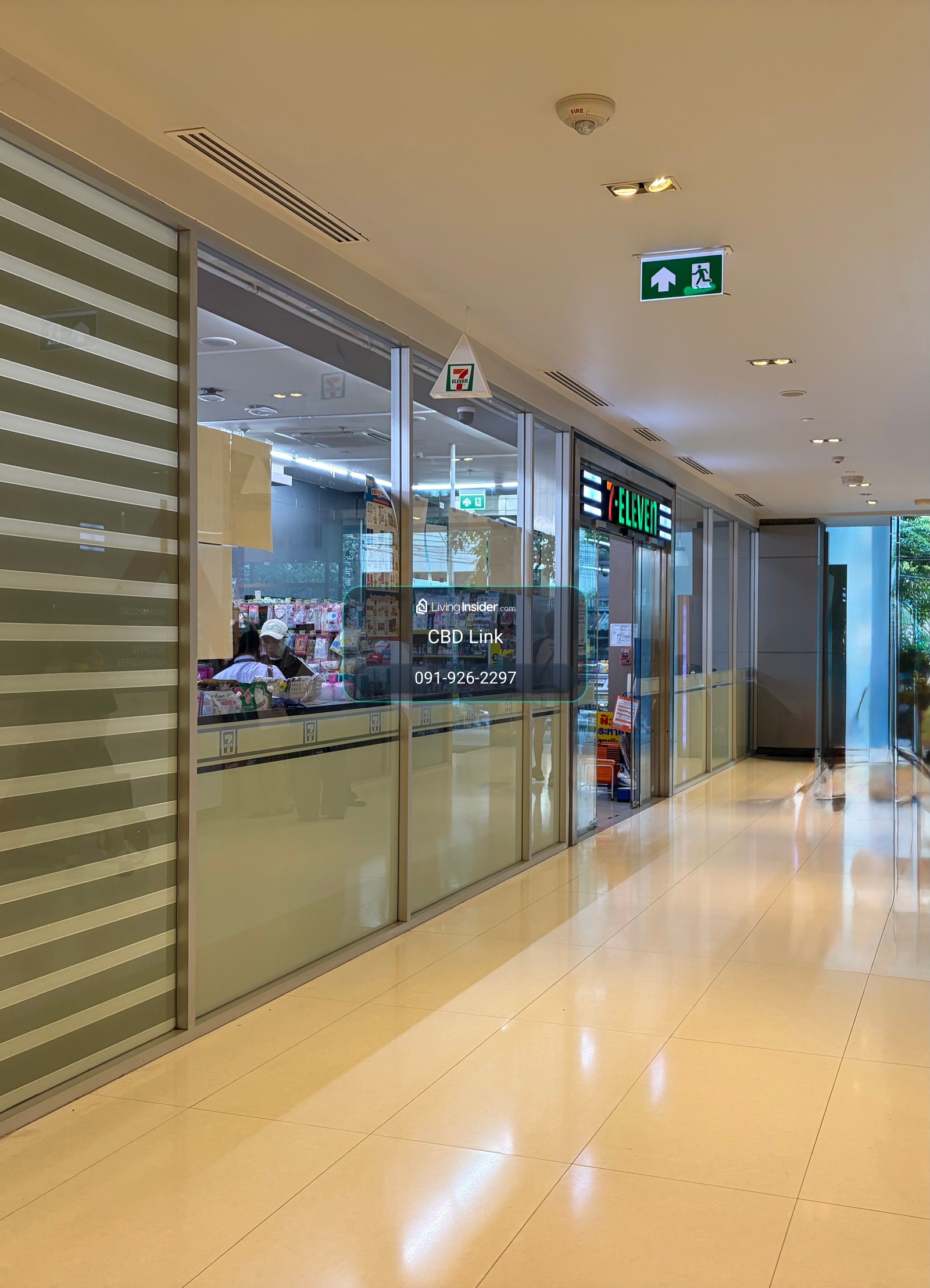 พื้นที่ร้านในตึก Grade A Office, Sky Walk เชื่อม BTS เซนต์หลุยส์ตรงเข้าตึก – รูปที่ 4