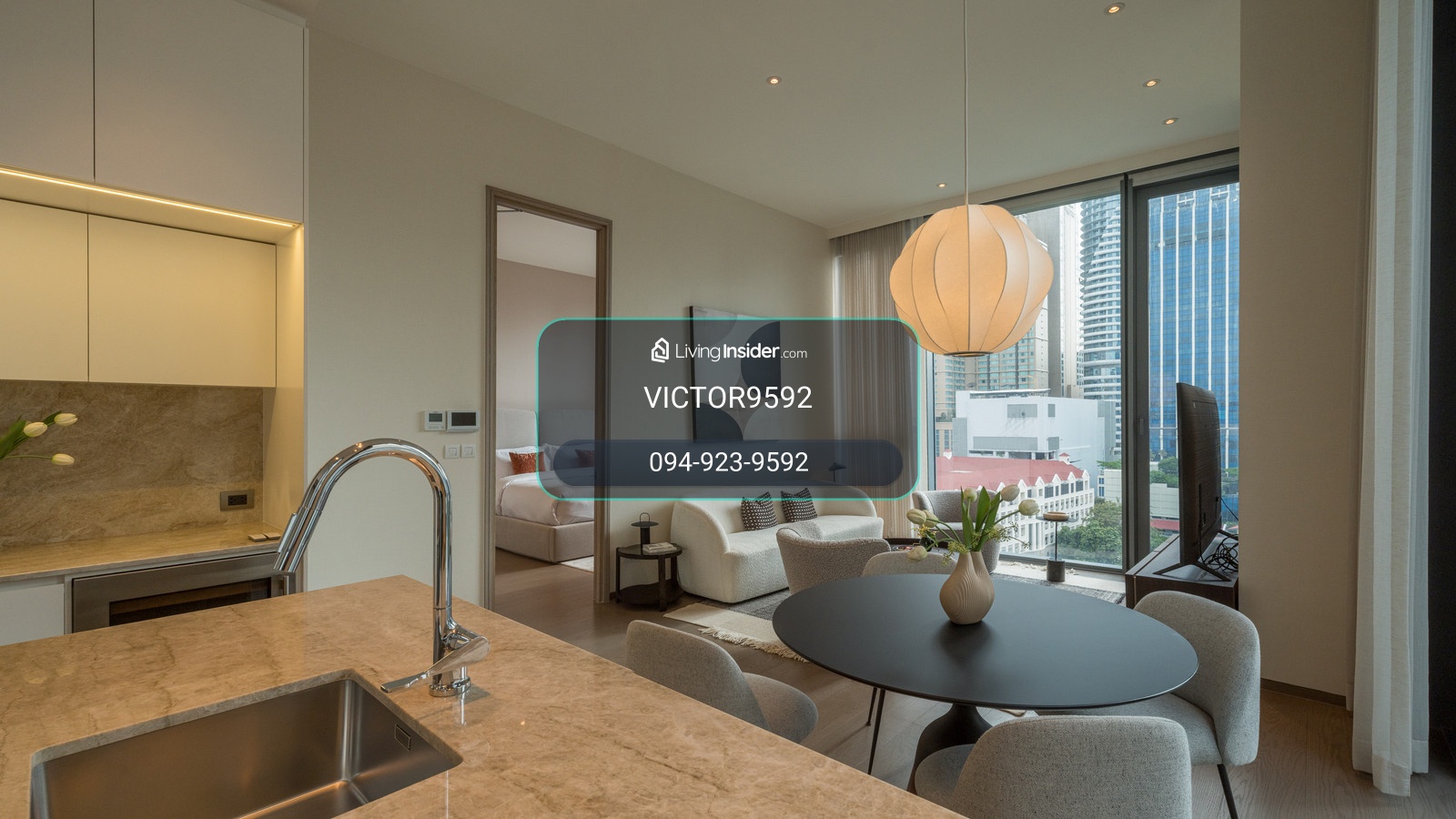 💎ขายด่วน! SCOPE Langsuan ห้อง 1 Bed ไซส์ใหญ่ 85.26 ตร.ม. ชั้น 10 วิวเมืองราชดำริ-สยาม เฟอร์ฯ ครบ พร้อมอยู่ TYPE Chanintr (Pet-Friendly &amp; Private Lift) – รูปที่ 3