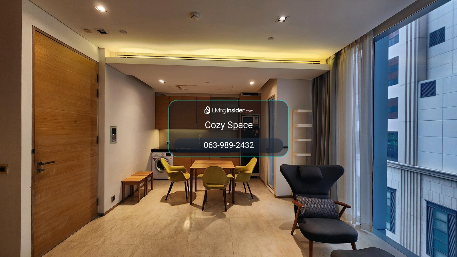 Saladaeng Residences | ให้เช่า 1 ห้องนอน หน้ากว้าง น่าอยู่ กระจกสูง ราคาดี เรียบๆ เหมาะกับคนของเยอะ – รูปที่ 3