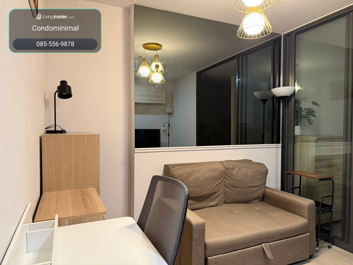 For Rent  Aspire รัตนาธิเบศร์ เวสต์ตัน  1ห้องนอน 1ห้องน้ำ ห้องสวย เฟอร์นิเจอร์ครบ พร้อมเข้าอยู่ – รูปที่ 2