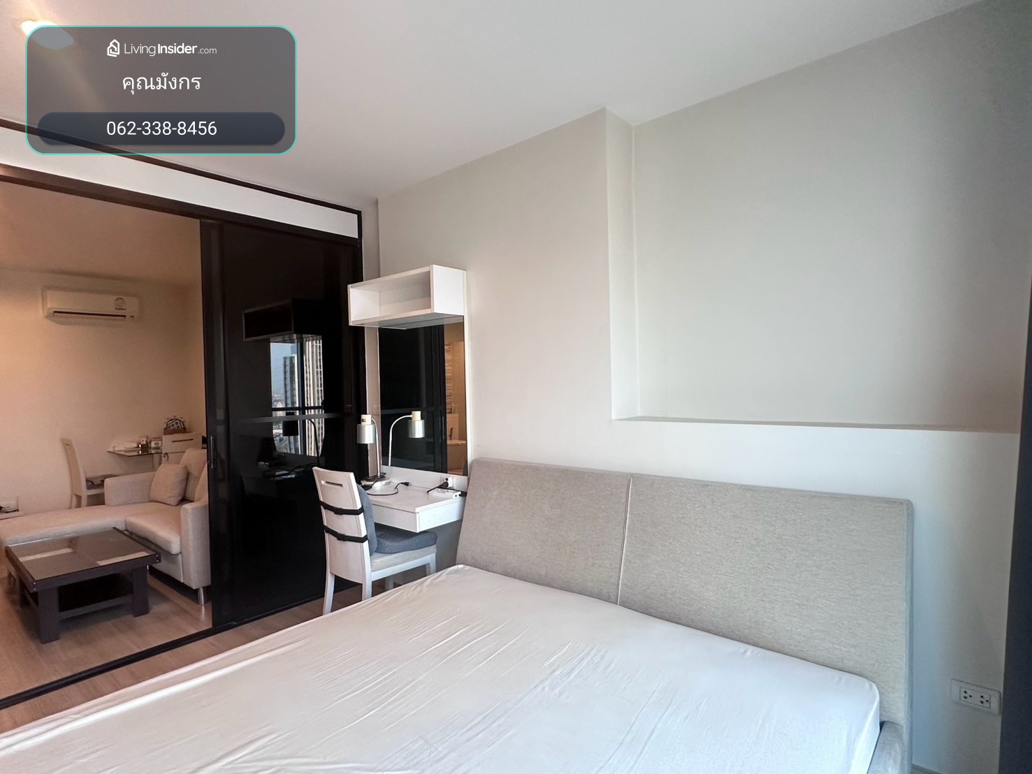 For rent, 1 bedroom, high floor, size 40 sq m, price 15,000 baht, call to make an appointment 0808144488 – รูปที่ 3