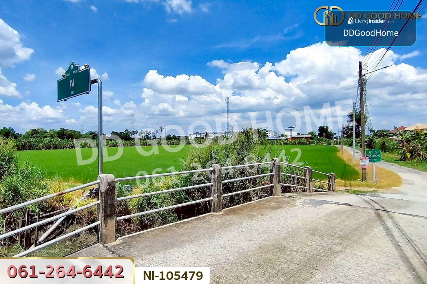 Land for sale in Bang Khu Wat, next to Khlong Nam Daeng, 1 rai 226.7 sq.w., NI-105479 – รูปที่ 2