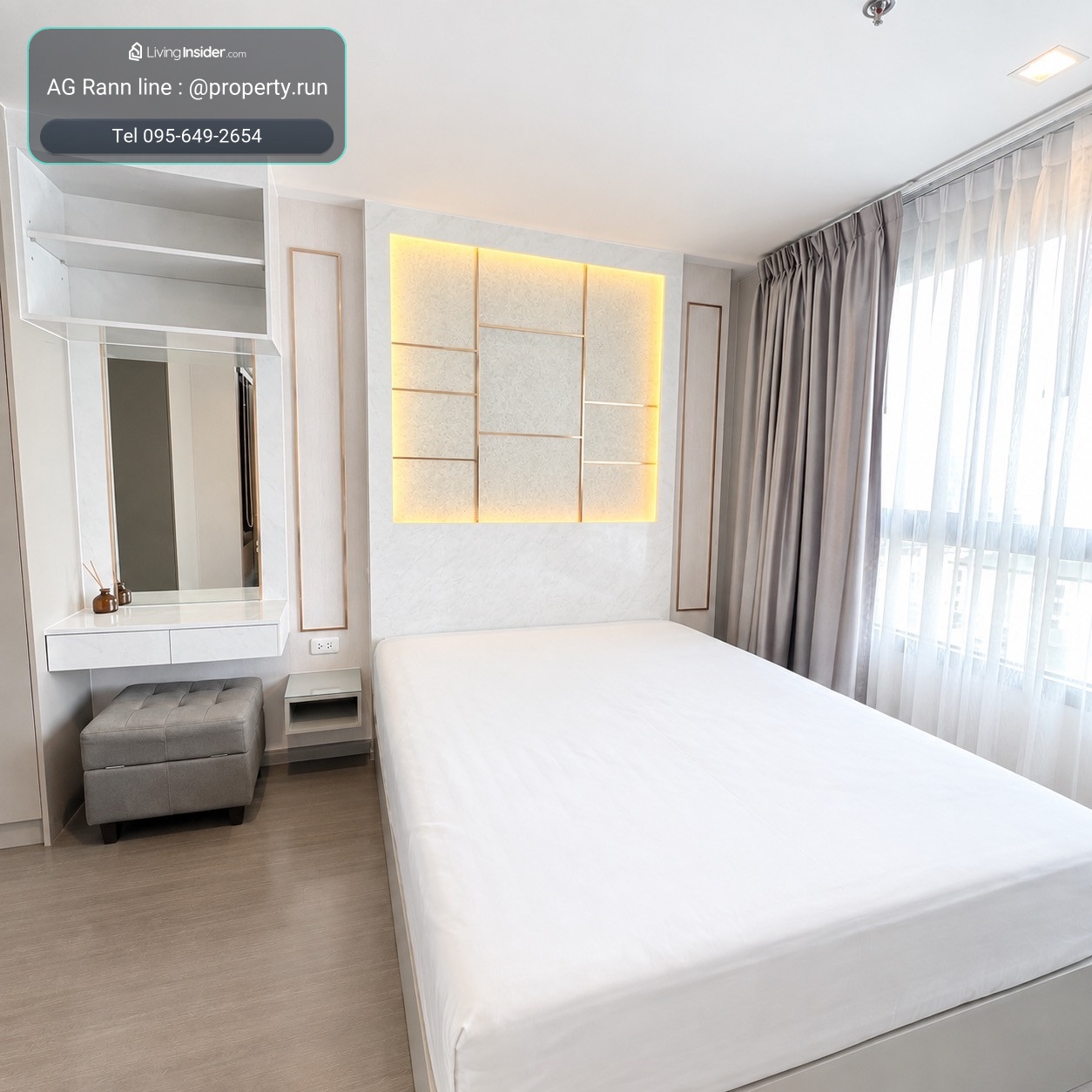 ให้เช่าห้องสวยมากคอนโดติดรถไฟฟ้า 2 Station Ekkamai  IDEO Sukhumvit 93 ห้องสวย 1 นอน มีอ่าง  For rent 18 ,000 Bath   – รูปที่ 3