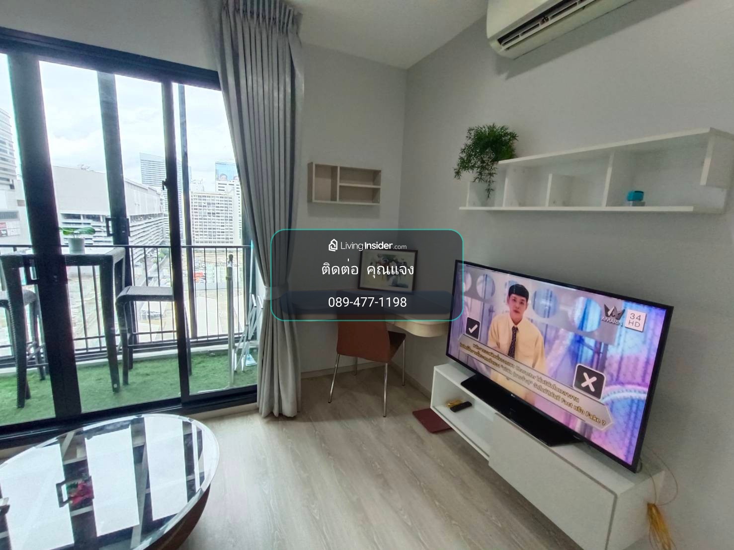 Room for rent  Condolette Midst Rama 9, 12th floor, City View, opposite Unilever building, near MRT Rama 9. – รูปที่ 3