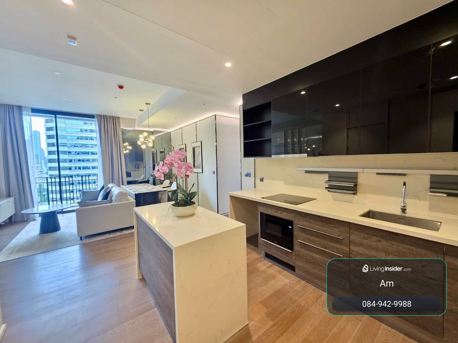 Muniq Langsuan: 86.01 sqm. 2bed 2.5bath  mid floor 130,000/mth no construction side Am: 0656199198 – รูปที่ 3