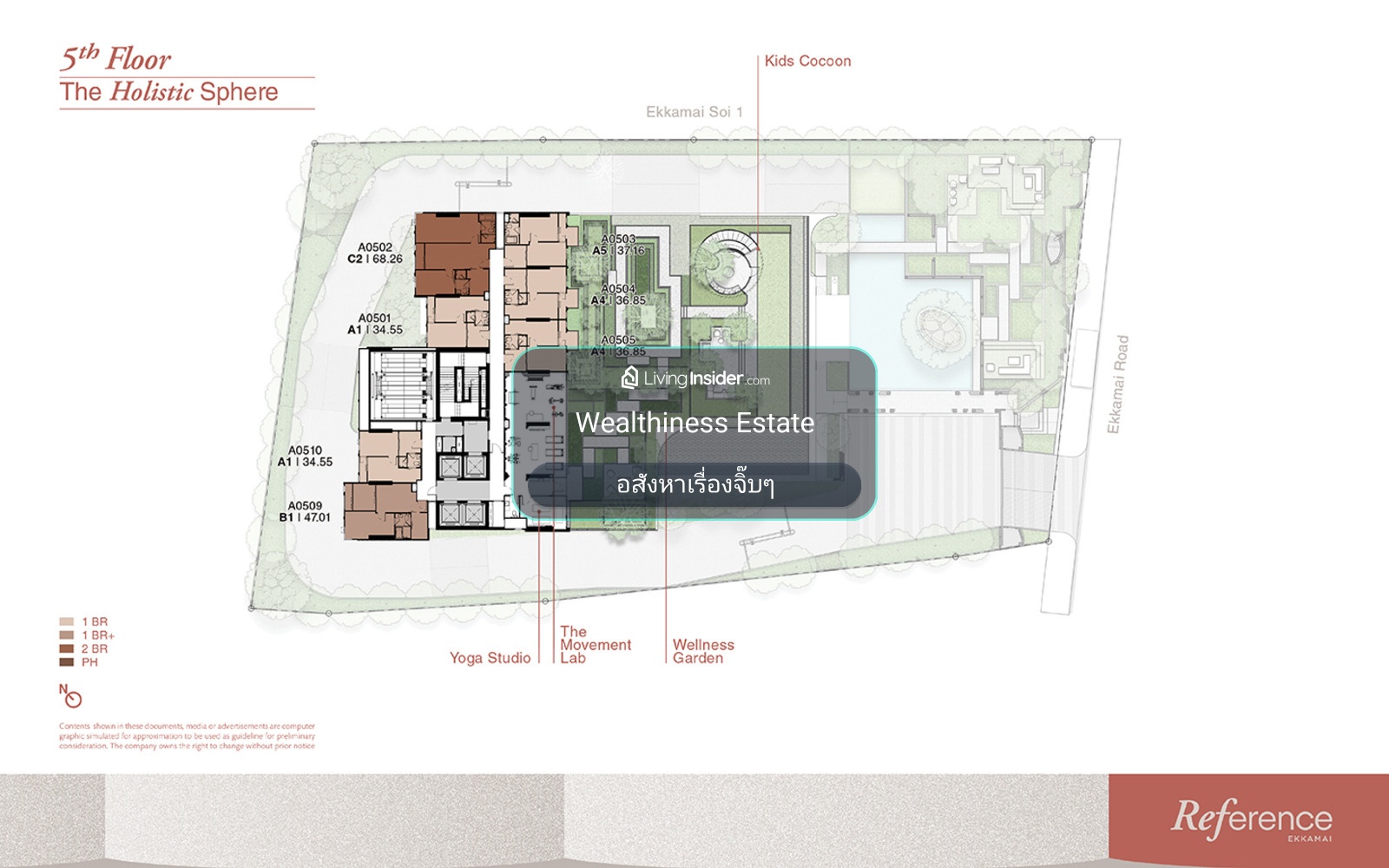 [HOT SALE] Down payment for corner room, Rare Item! Reference Ekkamai (Reference Ekkamai) 1 Bed Plus, 5th floor, only unit on the floor, next to Amenity, walk to the fitness-garden immediately. Can raise animals (Pet-Friendly) minus the cashback, its wort – รูปที่ 4